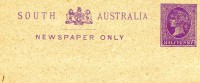 Australia (South) -large Wrapper With Imprinted Queen Victoria Halfpenny Stamp (unused) - Brieven En Documenten