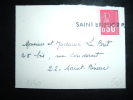 LETTRE MIGNONNETTE TP MARIANNE DE BEQUET 0,50 F OBL. A L'ARRIVEE GRIFFE LINEAIRE SAINT BRIEUX RP - 1971-1976 Marianne Of Béquet