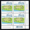 Canada MNH Scott #2115i Lower Right Plate Block 50c Port-Royal 400th Anniversary Variety - With UPC Barcode - Num. Planches & Inscriptions Marge