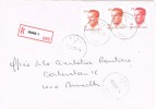 Carta Certificada MONS (Belgica) 1987, Lineaire, Lineal - Lettres & Documents