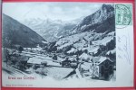 CPA Precurseur Gruss Aus Kienthal Photoglob 673 Voyagé 1904 Timbre Cachet Plein Frutigen Chez Bouquet A Anzin - Frutigen