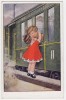 P CHILDREN ARE SAYING GOODBYE AT THE TRAIN  STATION UKV  Nr. 26312 OLD POSTCARD - Kraenzle