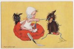 P CHIKY SPARK CHILDREN BABY PLAYING WIHT DOGS AMV  Nr. 973 OLD POSTCARD - Spark, Chicky