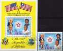 200 Jahre USA 1976 Präsident Liberia 1015+Block 83 O 6€ Flaggen Washington Ford Emblem History Bloc Flag Sheet Bf Africa - Indépendance USA