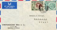 1956  LETTERA PAR AVION  NICOSIA - Cartas & Documentos