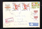 REGISTRED COVER NICE FRANKING 1976 FROM POLAND SEND TO ROMANIA. - Lettres & Documents