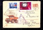 CAMIONS ,REGISTRED,COVER STATIONERY 1974 FROM RUSSIA SEND TO ROMANIA. - Camions