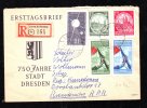 REGISTRED AIRMAIL COVER NICE FRANKING 1959,FROM GERMANY SEND TO ROMANIA. - Lettres & Documents