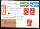 REGISTRED AIRMAIL COVER,RED CROS,1957,FROM GERMANY SEND TO ROMANIA. - Lettres & Documents