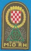 CROATIA, CROATIAN ARMY SLEEVE PATCH, COAT OF ARMS, SLUZBA MIO RH - Blazoenen (textiel)