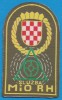 CROATIA, CROATIAN ARMY SLEEVE PATCH, COAT OF ARMS, SLUZBA MIO RH - Ecussons Tissu