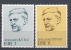 Irlande 1976 Série N°338/339 Neuve** James Larkin - Neufs