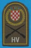 CROATIA, CROATIAN ARMY SLEEVE PATCH, COAT OF ARMS, HV - Ecussons Tissu