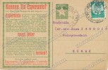 1937 ESPERANTO Propagande SERBIA Yugoslavia ,old Postcard - Esperanto