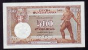 Serbie, 500 Dinara Type 1942 CONDITION UNC NEUF ** - Servië