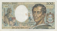 MONTESQUIEU 200 FRANCS - 1985 - F.029 - O - COTE IPCbanknotes: 20 Euros - 200 F 1981-1994 ''Montesquieu''