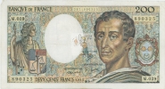 MONTESQUIEU 200 FRANCS - 1985 - M.029 - O° - COTE IPCbanknotes: 40 Euros - 200 F 1981-1994 ''Montesquieu''