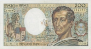 MONTESQUIEU 200 FRANCS - 1987 - F.049 - O° - COTE IPCbanknotes: 35 Euros - 200 F 1981-1994 ''Montesquieu''