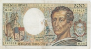 MONTESQUIEU 200 FRANCS - 1987 - M.051 - O - COTE IPCbanknotes: 20 Euros - 200 F 1981-1994 ''Montesquieu''