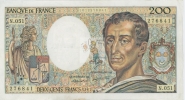 MONTESQUIEU 200 FRANCS - 1987 - N.051 - O° - COTE IPCbanknotes: 35 Euros - 200 F 1981-1994 ''Montesquieu''