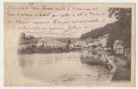 DUN SUR MEUSE : QUARTIER DE L´ILE - LAVANDIERE - CYCLISTE-DOS SIMPLE-ECR.1904 - - Dun Sur Meuse