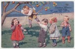 P K. FEIERTAG CHILDREN BOYS AND GIRLS PLAYING BKWI Nr. 329-6 OLD POSTCARD - Feiertag, Karl