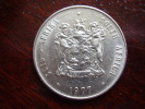 SOUTH AFRICA 1977 ONE RAND Billingual Nickel COIN USED In VERY GOOD CONDITION. - Südafrika
