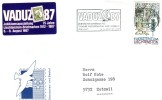Liechtenstein- Philatelic Cover Posted Vaduz [15.6.1987] To Zetzwil - "Silver Fir" 25Rp. Stamp, W/ Mechanical Postmark - Covers & Documents