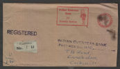 India 1971  INDIAN OVERSEAS BANK METER COVER WITH...RRF STAMP... Registered Cover #  34472  Inde - Covers & Documents