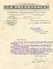 FACTURE LETTRE ASSURANCE : PARIS . LA PREVOYANCE . 1931 . - Banco & Caja De Ahorros