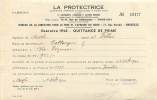 FACTURE LETTRE ASSURANCE : AUCH . LA PROTECTRICE . QUITTANCE . 1940 . - Banco & Caja De Ahorros