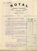 FACTURE LETTRE ASSURANCE : BORDEAUX . ROYAL COMPAGNIE D'ASSURANCE . 1903 . - Bank & Versicherung