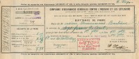 FACTURE LETTRE ASSURANCE : ROUBAIX . COMPAGNIE D'ASSURANCE CONTRE L'INCENDIE ET LES EXPLOSIONS . 1922 . QUITTANCE . - Bank & Versicherung