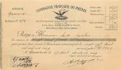 FACTURE LETTRE ASSURANCE : MARMANDE . COMPAGNIE FRANCAISE DU PHENIX . 1905 . QUITTANCE . - Bank & Versicherung