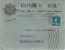 FACTURE LETTRE ASSURANCE : BEZIERS . COMPAGNIE DU SOLEIL . ENVELOPPE . - Bank & Insurance