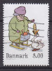 Denmark 2011 BRAND NEW 8.00 Kr Winterstamp - Comics (from Booklet) ERROR Variety High Printing !! - Errors, Freaks & Oddities (EFO)