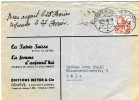 Switzerland- Commercial Illustrated Cover Posted From "Editions Meyer & Cie"/ Geneve [22.11.1950] To Bale (fold) - Storia Postale