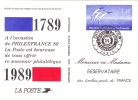 CARTE  Souvenir Philatelique1989 - Official Stationery