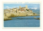 Cp, 06, Antibes, La Vieille Ville, Au Fond, Les Alpes Neigeuses, Voyagée 1994 - Antibes - Altstadt