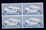 Canada 1928 5 Cent British Columbia Airways Issue #CL44 Block Of 4 - Luchtpost: Toeslag