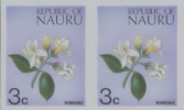 NAURU 1973. Flowers Plant Rimone 3c. IMPERF.PAIR     [non  Dentelé,Geschnitten,no Dentado,non Dentellato,ogetande] - Nauru