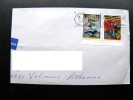 Cover Sent From CANADA To Lithuania, 1995, Superheroes Animation Fleur De Lys Johnny Canuck - Enveloppes Commémoratives