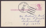 United States Postal Stationery Ganzsache Entier Card EAST BANK WV 1965 Last Day Postmark Abraham Lincoln (2 Scans) - 1961-80