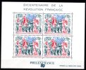 TAAF - 1989: BF: "Bicentenaire Révolution Française" (N° BF 1**) - Blocks & Sheetlets