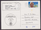 United States CHICAGO 1994 Correspondance Chess Card Fernschach Karte To Denmark W.T. Piper Aviation Pioneer (2 Scans) - Other & Unclassified