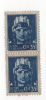 Fra305 Coppia Serie Imperiale, 1945, 527 Emissione Novara, Senza Filigrana, Con Fasci, 35 Cent Azzurro - Ongebruikt