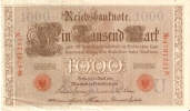 BILLETE DE ALEMANIA DE 1000 MARCOS  DEL AÑO 1910 (BANK NOTE) - 1.000 Mark