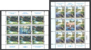 Jugoslawien – Yugoslavia 2003 European Nature Protection Mini Sheets Of 8 + Label MNH; Michel # 3129-30 - Blokken & Velletjes