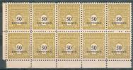 France - 1945 - Bloc De 10 Valeurs - Arc De Triomphe 50 C. Jaune-olive  Y&T N°704 ** Neuf (sans Charnière) - 1944-45 Triomfboog