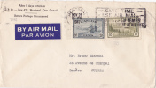 7778# CANADA LETTRE BY AIR MAIL PAR AVION Obl MONTREAL 1947 Pour GENEVE SUISSE LETTER COVER - Lettres & Documents